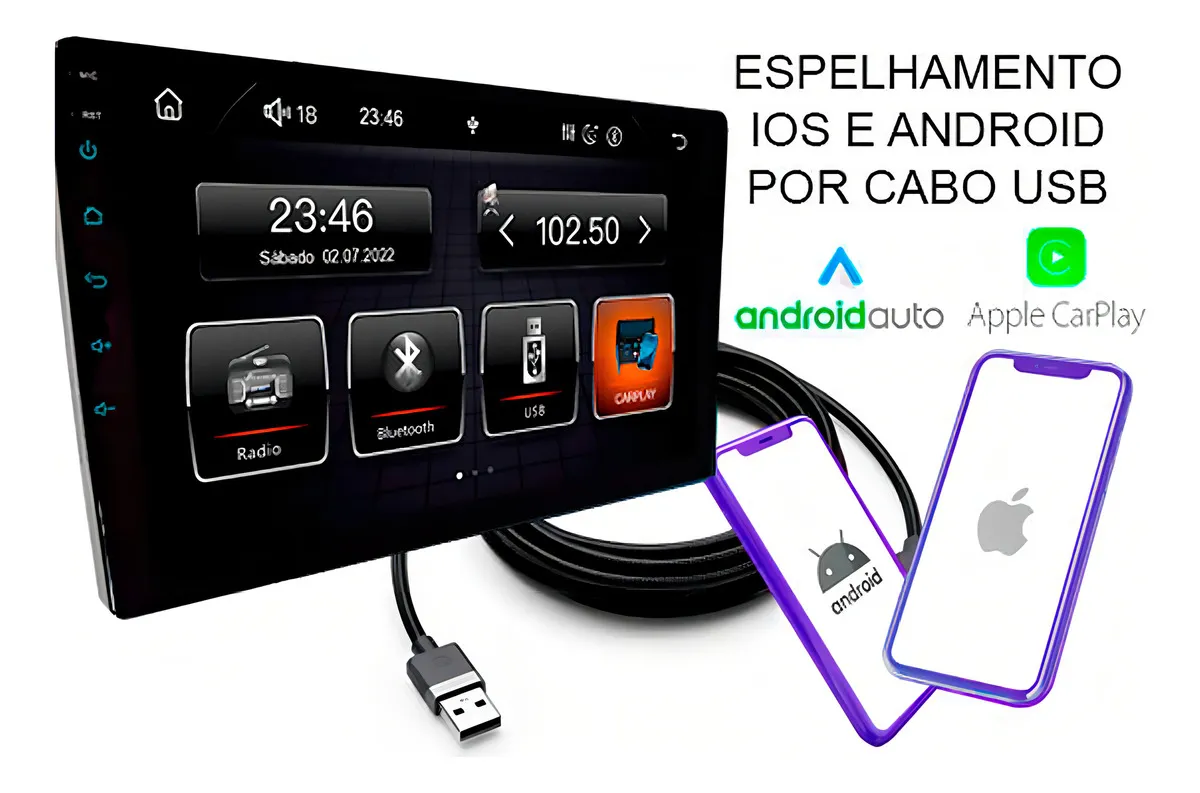 Multimídia Mp5 Rs908br Prime Apple Carplay Tela 9 Polegadas - Imagem 9