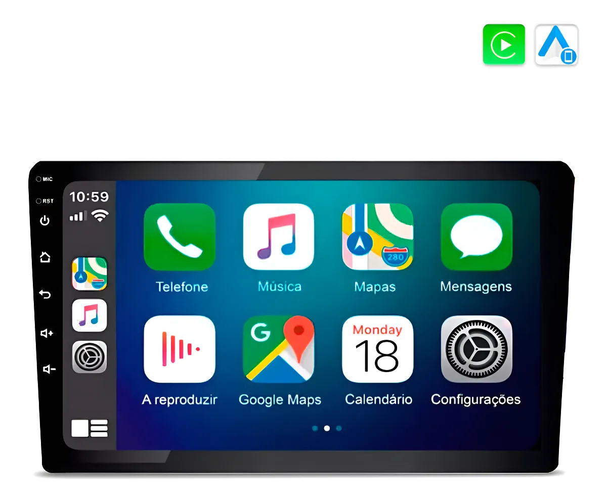 Multimídia Mp5 Rs908br Prime Apple Carplay Tela 9 Polegadas - Imagem 10