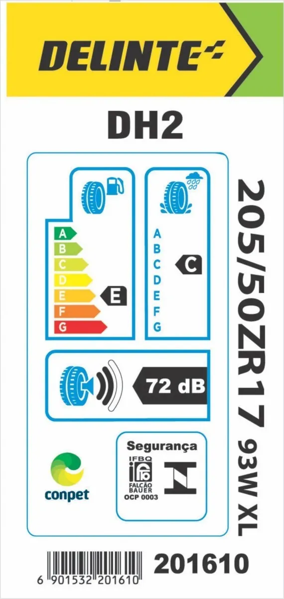 4 Pneus Aro 17 205/50 Zr17 Xl Dh2 Delinte 93 W - Imagem 6