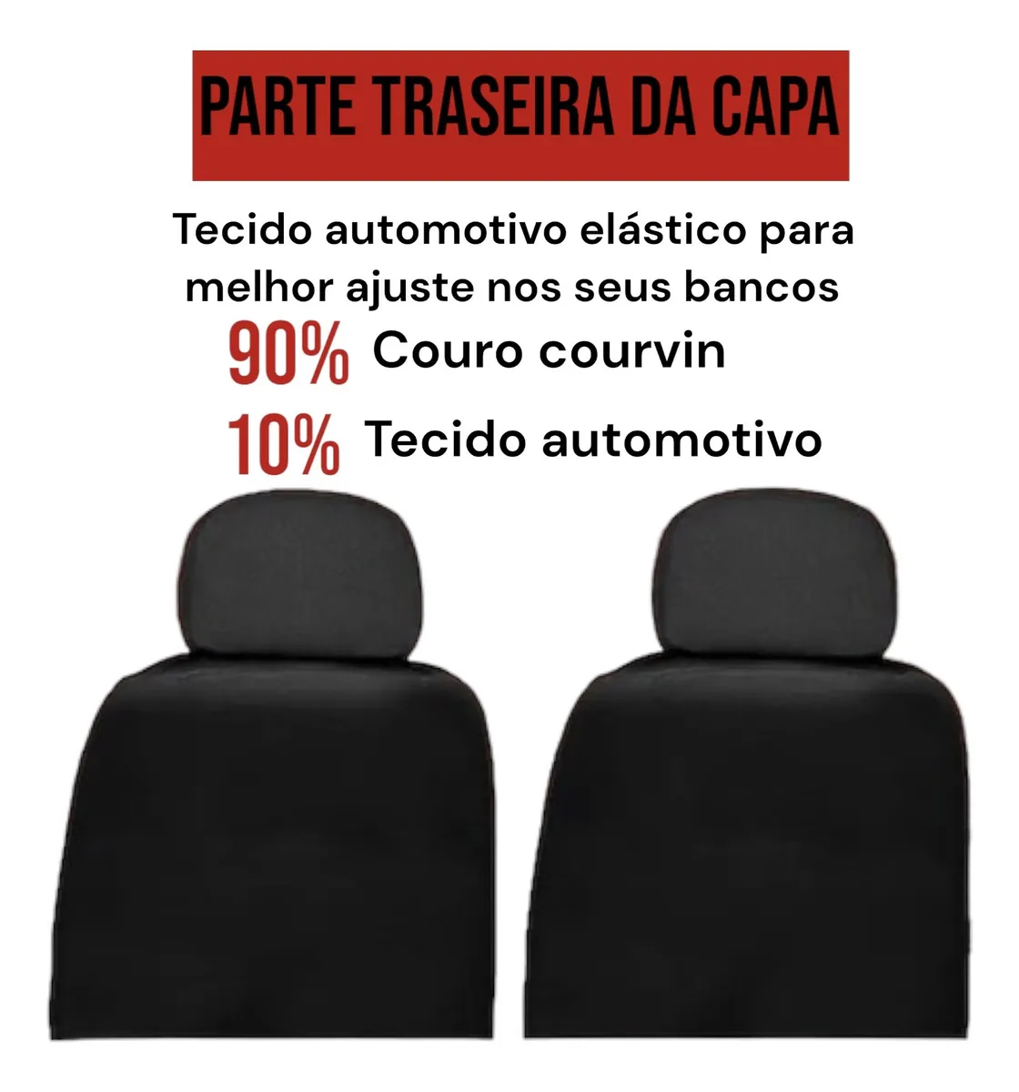 Capa Banco Automotivo Couro Gol Fox Voyage Polo 2000 A 2014 - Imagem 4