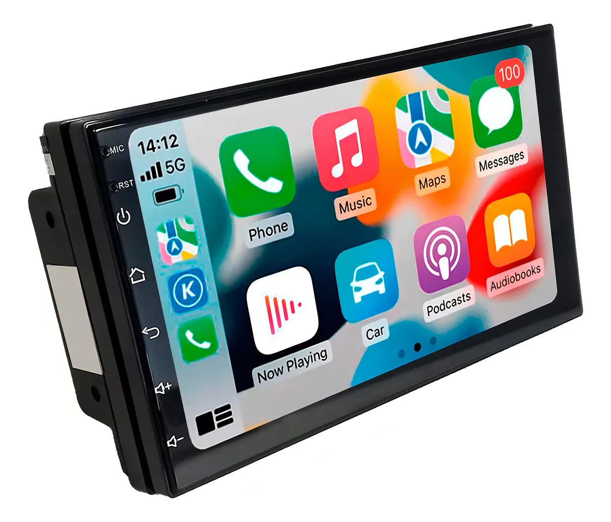 Central Universal 7 Carplay Rs815br + Camera De Ré Rs-203br Cor Preto - Imagem 2