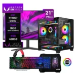 Pc Gamer Completo Ryzen 7 5700g, 16gb Ddr4, Ssd 480gb - 480 Gb - 16 Gb - Amd Radeon Vega 8