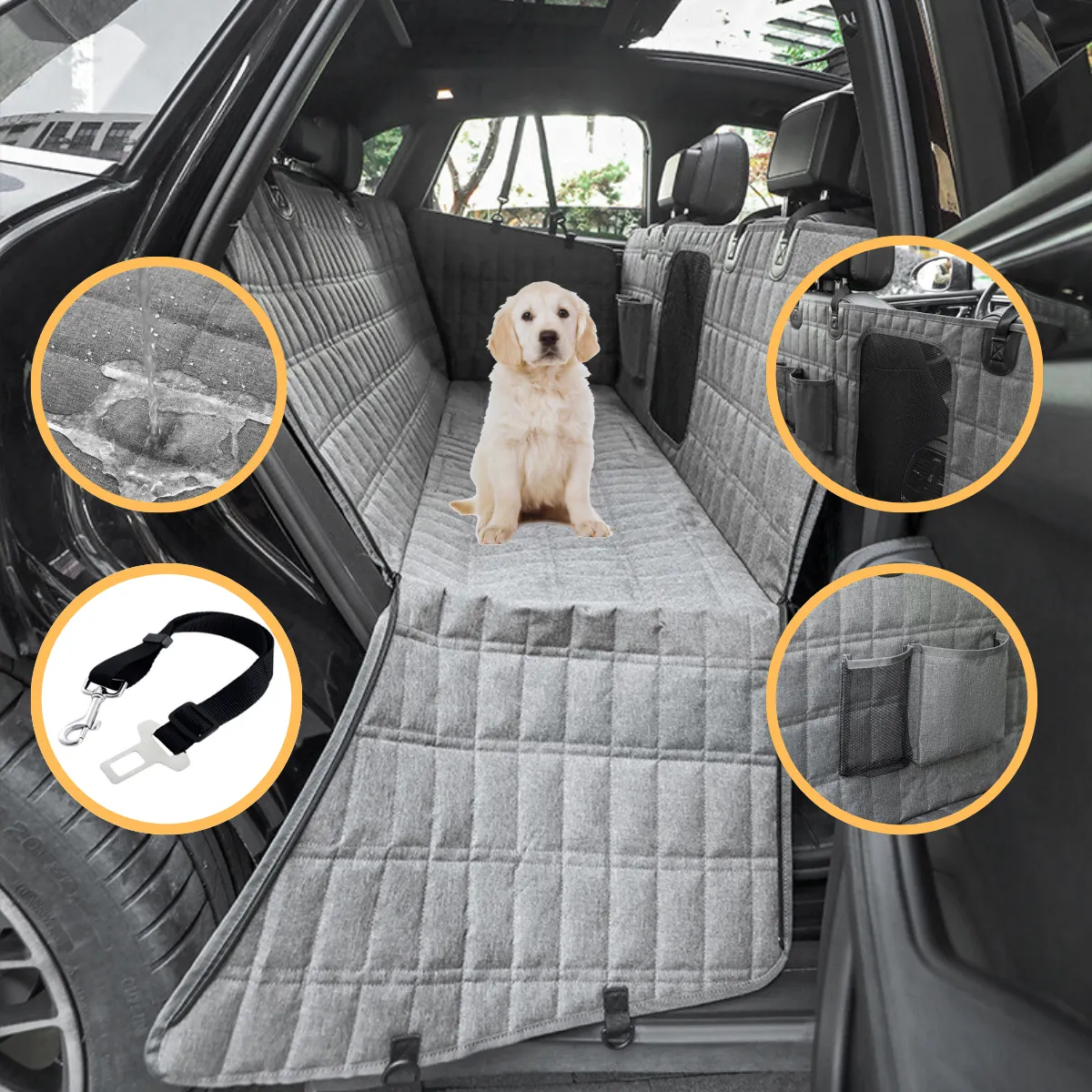 Capa Protetora Premium Impermeável Banco Carro Pet Cão Gato - Imagem 2