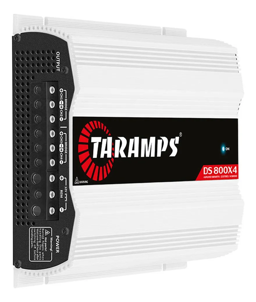 Modulo Amplificador Taramps DS 800x4 2 Ohms Classe D 4 Canais 800w rms Potencia Som Automotivo 2x400w rms 4 Ohms Bridge Entrada RCA FIO Hpf Lpf Full Range Carro Camionete Picapes SUV Caixa Bob - Imagem 2