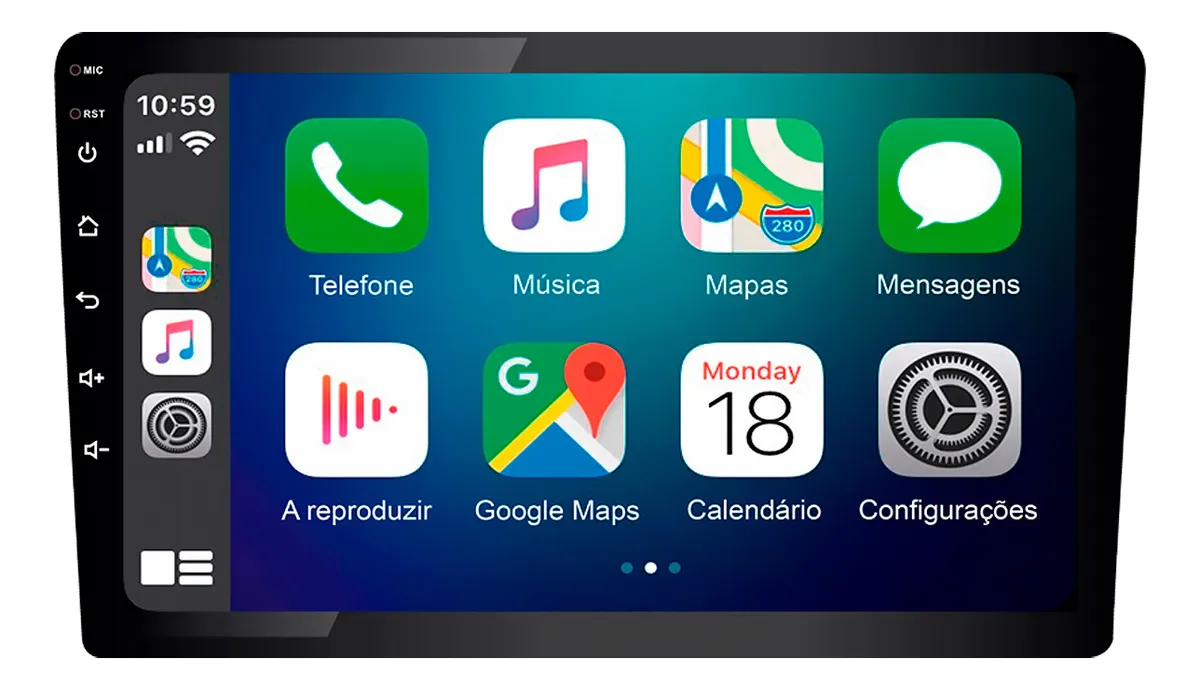 Multimídia Mp5 Rs908br Prime Apple Carplay Tela 9 Polegadas - Imagem 5