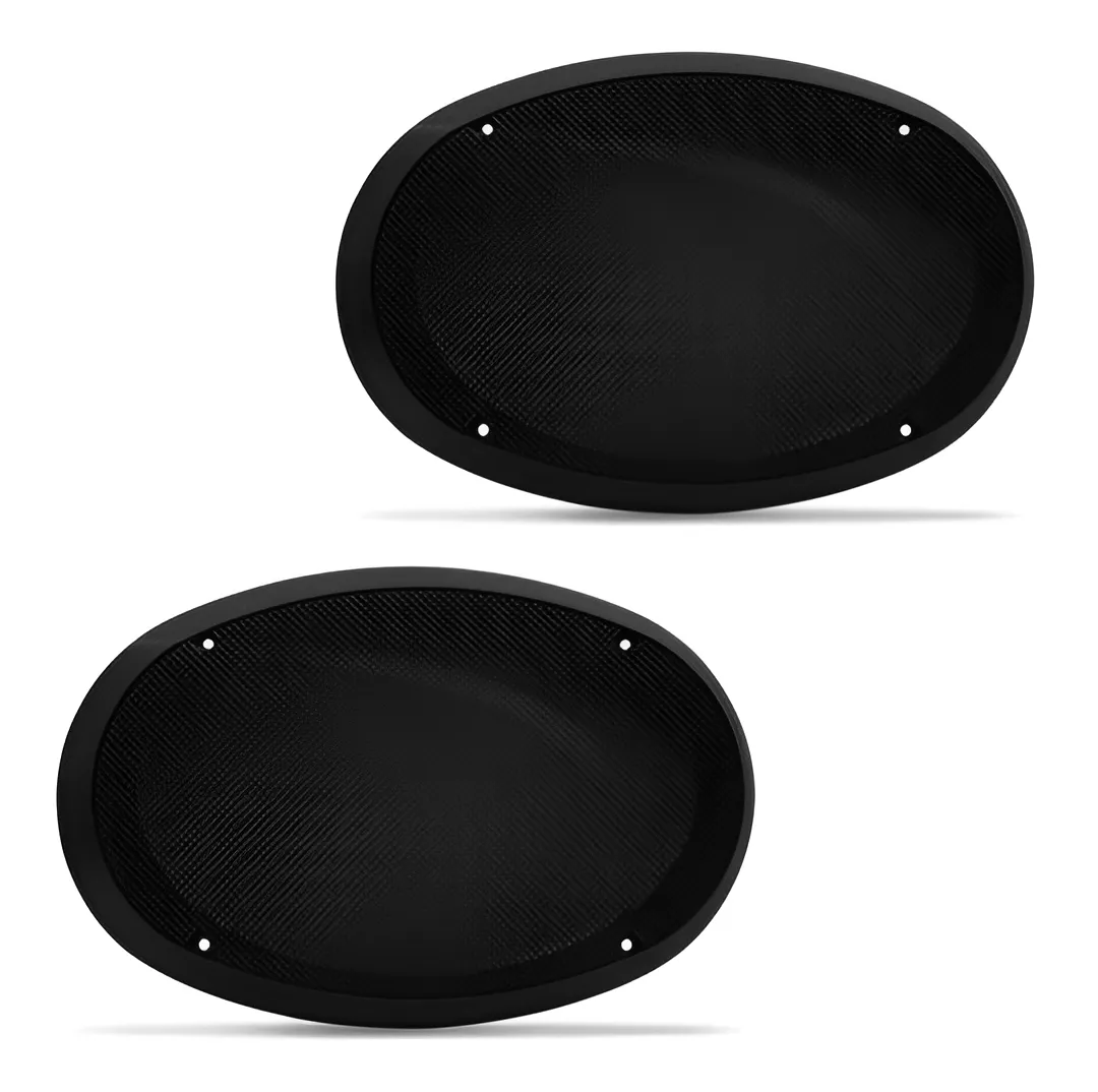 2 Alto Falantes 6x9 Com Telas - Tampão Traseiro Fz 69 T Cor Preto e Vermelho - Imagem 3