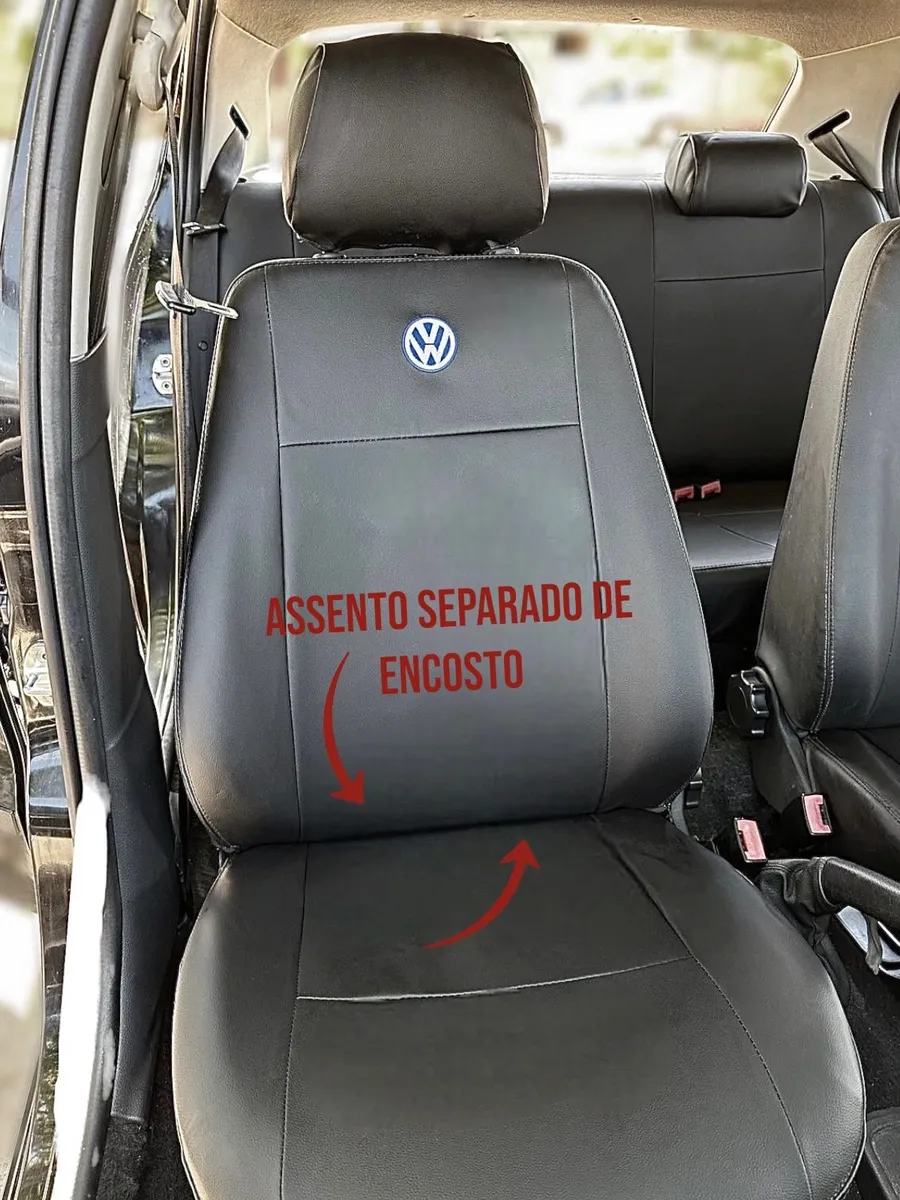 Capa Banco Automotivo Couro Gol Fox Voyage Polo 2000 A 2014 - Imagem 3