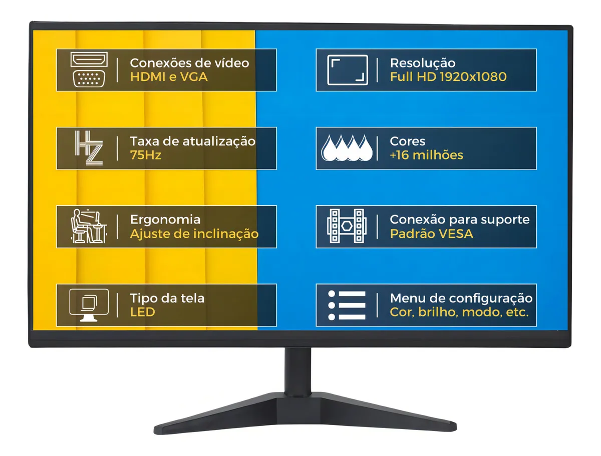 Computador Completo 2Eletro Speed Intel Core i5, 8GB RAM, SSD 256GB, Bivolt, Monitor 20" LED - CD2E-0110SP - Imagem 2