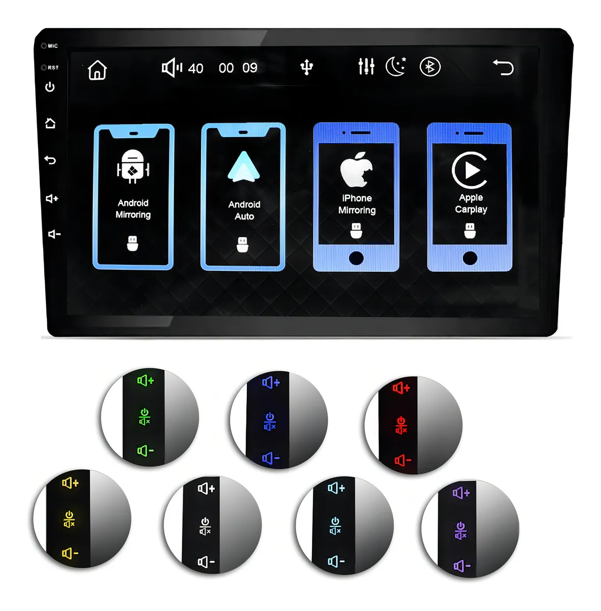 Multimídia Mp5 Rs908br Prime Apple Carplay Tela 9 Polegadas - Imagem 13