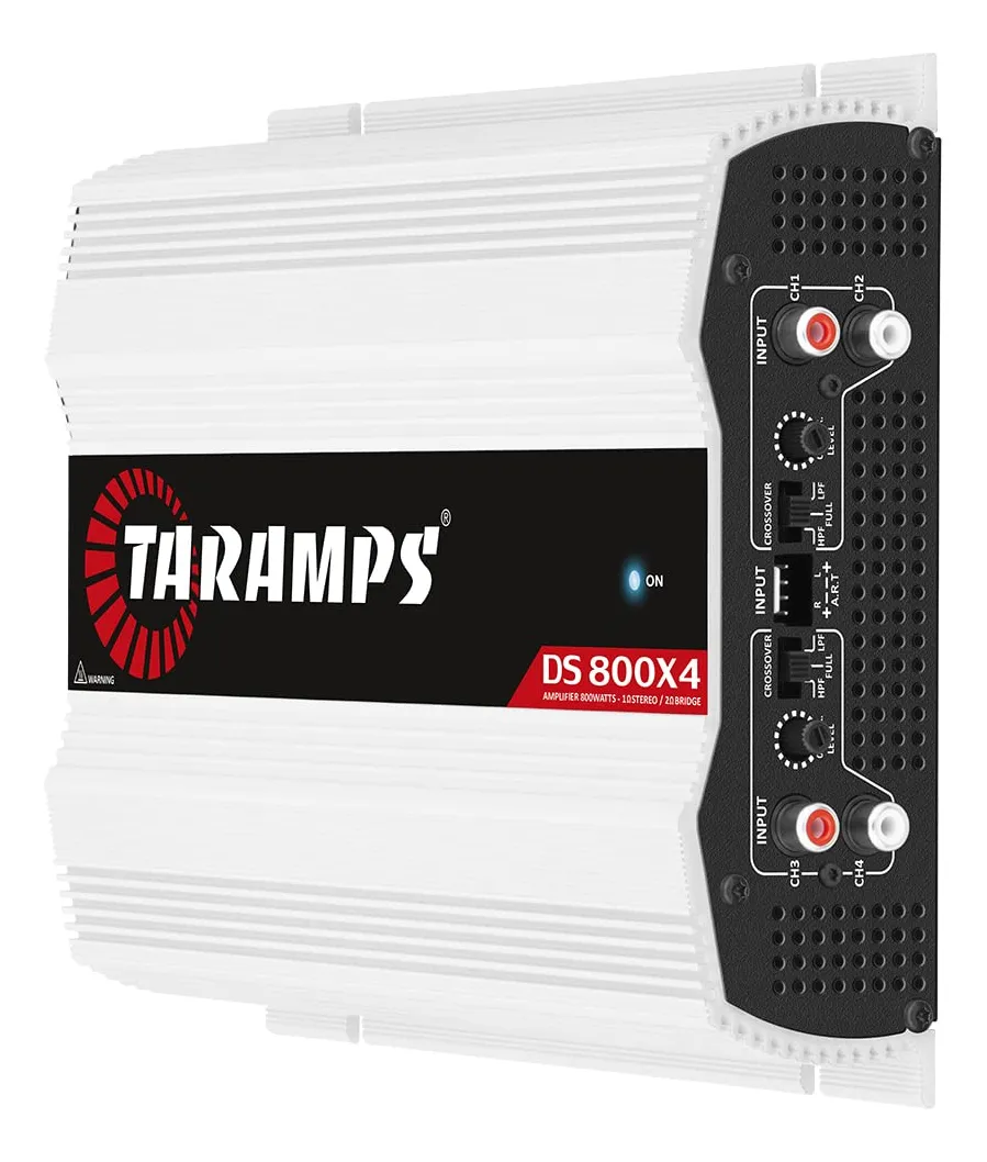Modulo Amplificador Taramps DS 800x4 2 Ohms Classe D 4 Canais 800w rms Potencia Som Automotivo 2x400w rms 4 Ohms Bridge Entrada RCA FIO Hpf Lpf Full Range Carro Camionete Picapes SUV Caixa Bob - Imagem 3