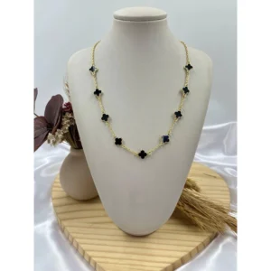 Colar Feminino Trevo Folheado Ouro 18k